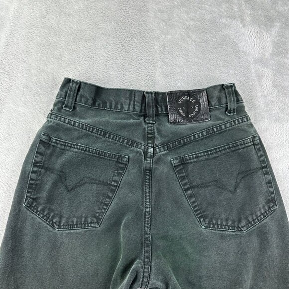 Versace Green Jeans Couture Women’s Size 29x28 Zipper Fly Denim - Picture 15 of 15